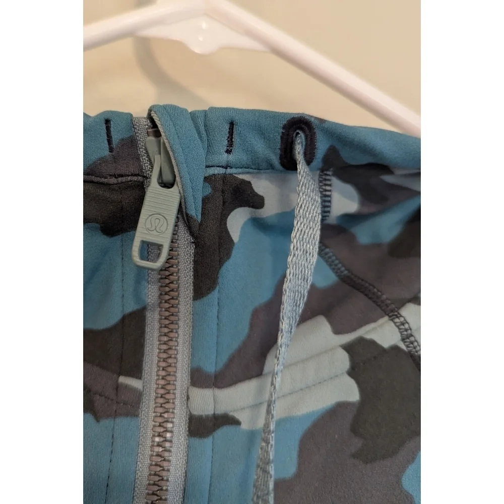 Lululemon Hooded Define Jacket Nulu In Camo Tidewater Teal Multi Size 6
